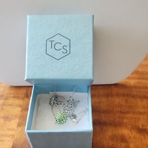 Touchstone Crystal August Birthstone Pave Ball Necklace